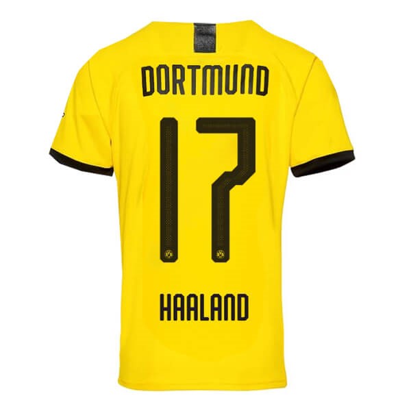 Tailandia Camiseta Borussia Dortmund NO.17 Haaland Primera equipo 2019-20 Amarillo